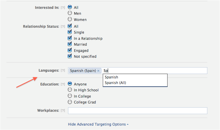 Spanish-targeting-facebook