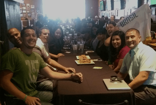 The Nativa/New York Life table packed the Arcadia Tavern, including one daring Brazil fan who snuck into the Mexico dominant atmoshpere!