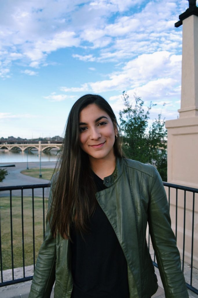 Vanessa Medina Nativa Intern on balcony