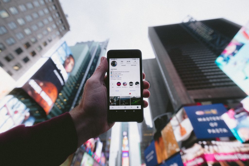 Jakob Owens Instagram in Times Square