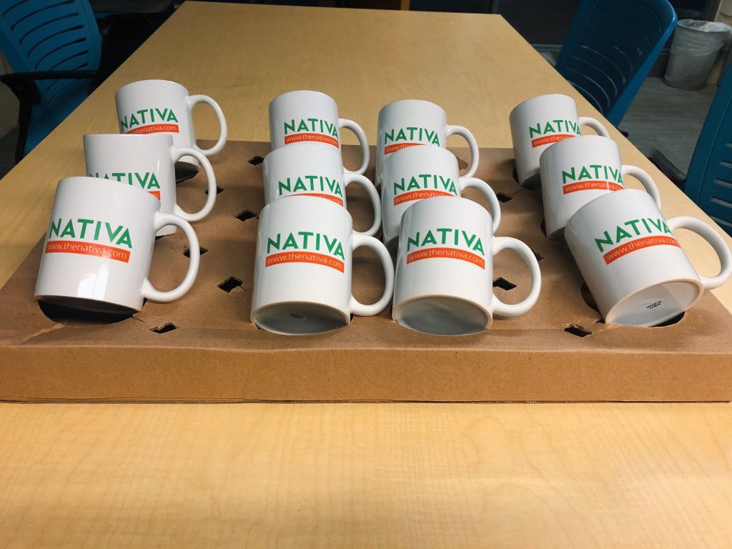 Nativa Coffee Mugs on a table